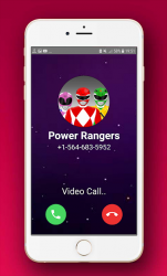 Captura 10 Video llamada de superhéroes rangers & chat Prank android