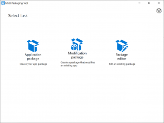 Screenshot 1 MSIX Packaging Tool windows