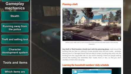 Capture 11 Thief Simulator Guide App windows