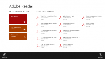 Captura 1 Adobe Reader Touch windows