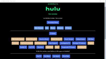 Captura 10 an interface to hulu - free version windows