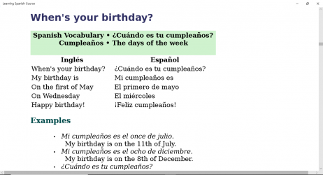 Screenshot 1 Learning Spanish Course windows