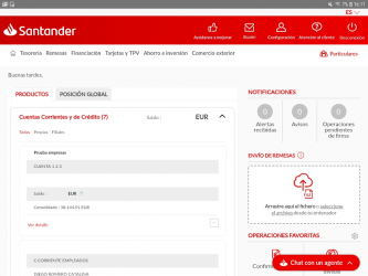 Captura de Pantalla 6 Santander Tablet Empresas android
