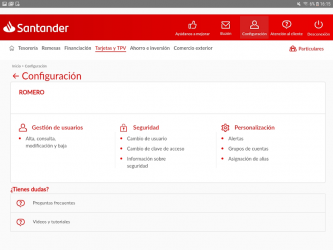 Captura de Pantalla 8 Santander Tablet Empresas android