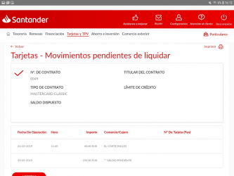 Captura de Pantalla 4 Santander Tablet Empresas android
