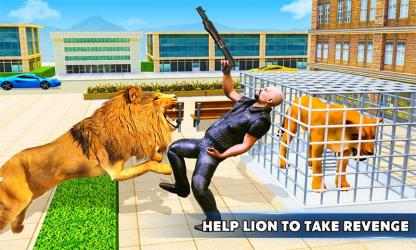 Screenshot 2 león enojado ataque ciudad juegos animales salvaje android