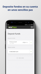 Captura de Pantalla 3 ecoPayz - Servicios de pagos seguros android