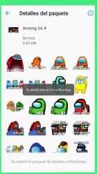 Capture 5 Stickers de AmongUS para Whatsapp - WAStickerApps android