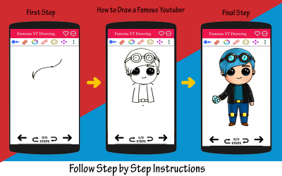 Screenshot 5 Cómo dibujar famosos youtubers android