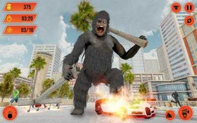 Captura de Pantalla 13 Gorilla City Rampage: Angry Animal Attack Game android