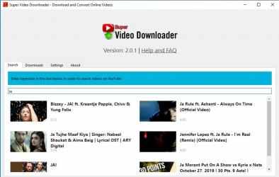 Capture 1 Super Video Downloader - Download & Convert YouTube Videos & Songs windows