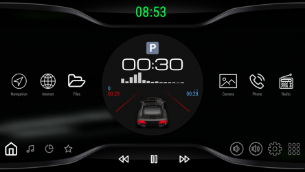 Screenshot 2 Black V3 - theme for CarWebGuru Launcher android