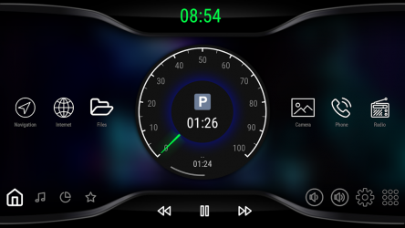 Captura 9 Black V3 - theme for CarWebGuru Launcher android