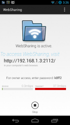 Screenshot 2 WebSharingLite (File Manager) android
