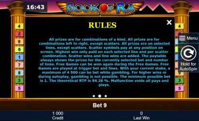 Capture 6 Book of Ra Free Casino Slot Machine windows
