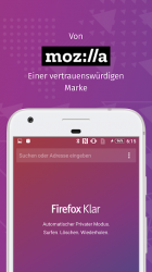Captura de Pantalla 4 Firefox Klar: Der Browser mit Privatsphäre android