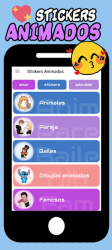Screenshot 7 Stickers Animados - WAStickerApps android