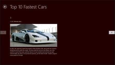 Captura 3 10 Fastest Cars windows