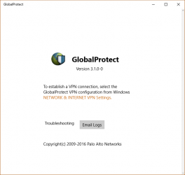 Screenshot 2 GlobalProtect windows