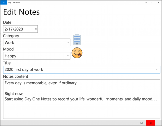 Captura 2 Day One Notes - Personal notepad, mood diary, mood tracker windows