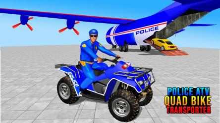 Captura de Pantalla 12 US Police ATV Quad Bike Plane Transport Game android