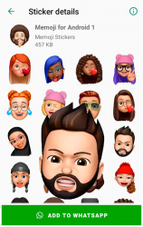 Screenshot 4 Stickers Memoji for Android WhatsApp WAStickerApps android