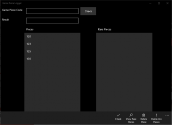 Screenshot 1 Game Piece Logger windows