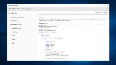 Captura de Pantalla 2 Microsoft Visual C# for beginners windows