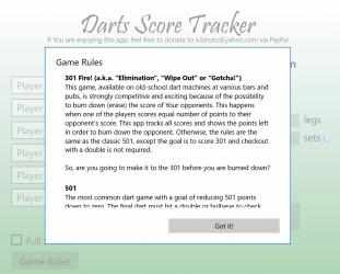 Capture 3 Darts Score Tracker windows
