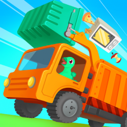 Screenshot 1 Camión de basura de dinosaurio: Juegos para niños android