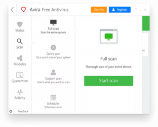 Screenshot 1 Avira antivirus windows