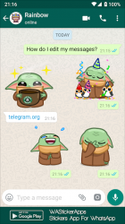 Capture 3 Baby Yoda Stickers 💖 WAStickerApps android