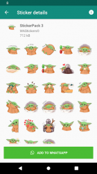 Screenshot 6 Baby Yoda Stickers 💖 WAStickerApps android