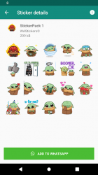 Screenshot 4 Baby Yoda Stickers 💖 WAStickerApps android