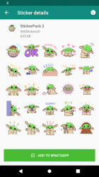 Screenshot 5 Baby Yoda Stickers 💖 WAStickerApps android