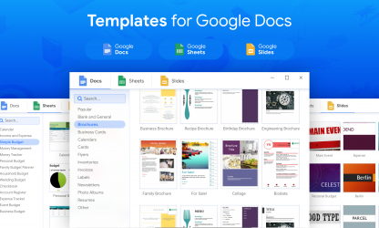 Screenshot 1 Google Docs, Sheets & Slides Templates. windows