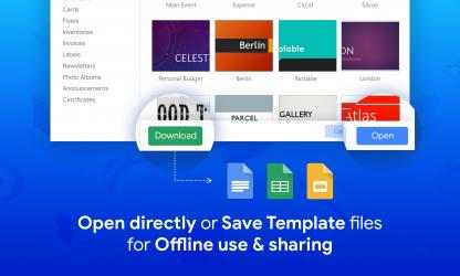 Capture 4 Google Docs, Sheets & Slides Templates. windows