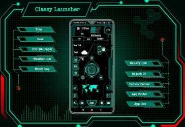 Imágen 2 Classy Launcher - App lock, Hitech Wallpaper android