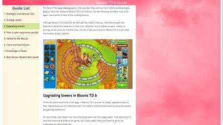 Capture 5 Bloons TD 6 Guides windows
