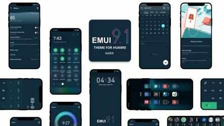 Screenshot 10 Dark Emui-9.1 Theme for Huawei android