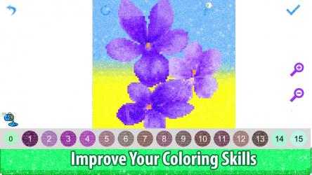 Screenshot 3 Flowers Glitter Pixel Art Color by Number - Mandala Sandbox Coloring windows