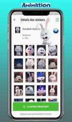 Captura 4 Sticker Animated Snowball Rabbit WAStickerApps android