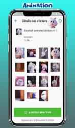 Captura 10 Sticker Animated Snowball Rabbit WAStickerApps android