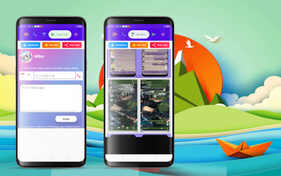 Screenshot 2 GB WA Mod 2020 - Blue Aero Version YOWA android