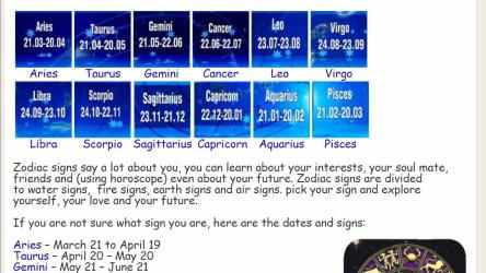 Capture 2 Zodiac Signs and Horoscope windows