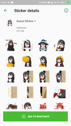 Capture 6 Kawaii Anime Stickers  for WhatsApp android