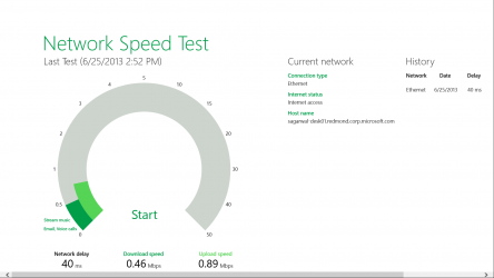 Capture 1 Network Speed Test windows