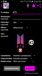 Capture 8 Chat fans bts android