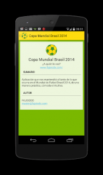 Captura 9 Copa Mundial Brasil 2014 android