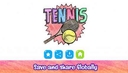 Captura 5 Tennis Color by Number: Sports Coloring Book Pages windows